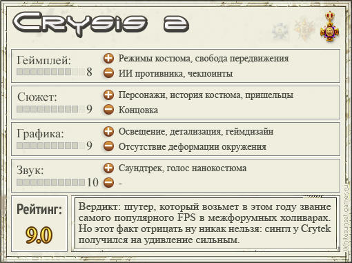 Crysis 2 - «Максимум эпичности» - обзор Crysis 2